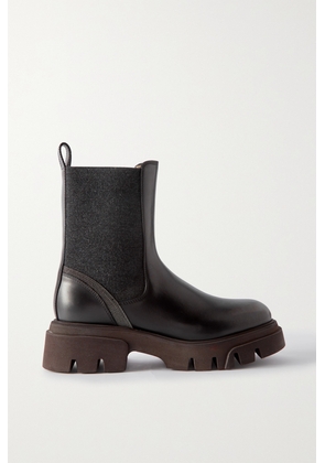 Brunello Cucinelli - Bead-embellished Leather Chelsea Boots - Black - IT36,IT37,IT37.5,IT38,IT38.5,IT39,IT39.5,IT40,IT40.5,IT41