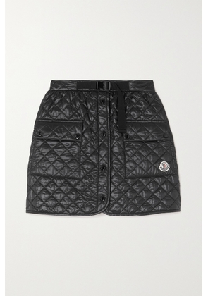 Moncler - Quilted Padded Webbing-trimmed Shell Mini Skirt - Black - IT38,IT40,IT42,IT44,IT46,IT48