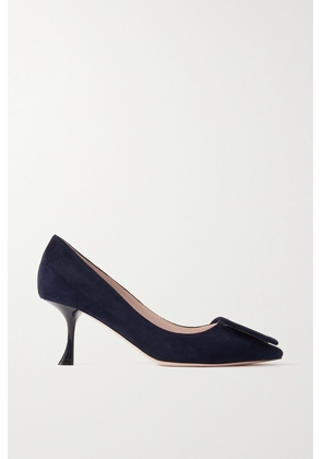 Roger Vivier - Viv' In The City Buckled Suede Pumps - Black - IT34,IT35,IT35.5,IT36,IT36.5,IT37,IT37.5,IT38,IT38.5,IT39,IT39.5,IT40,IT40.5,IT41,IT41.5,IT42