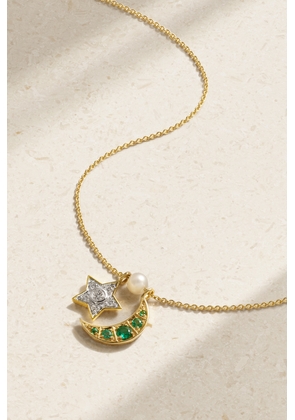 House Of Meraki - Starling 18-karat Gold, Emerald And Diamond Necklace - One size