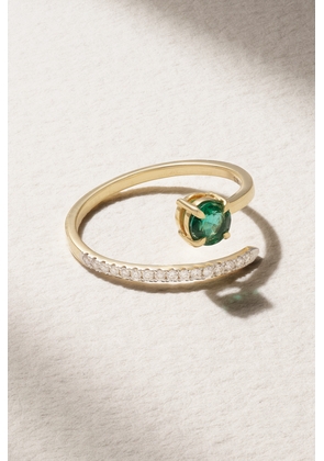House Of Meraki - Reya 18-karat Gold, Emerald And Diamond Ring - 5,6,7