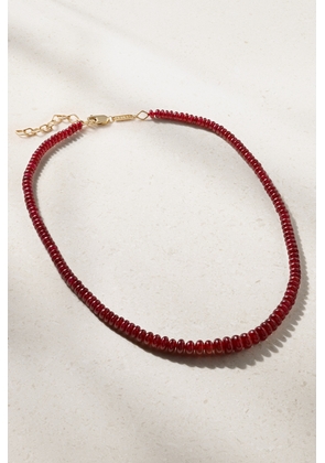 Azlee - 18-karat Gold Ruby Necklace - One size