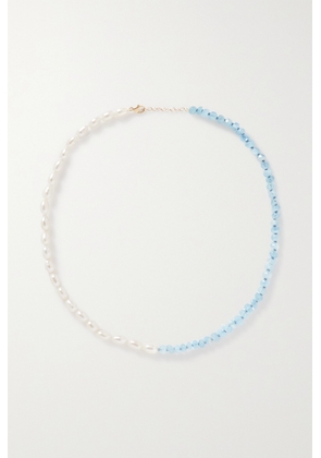 JIA JIA - + Net Sustain Union Gold, Aquamarine And Pearl Necklace - Blue - One size