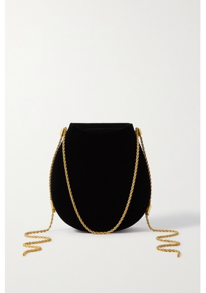 NEOUS - Corvus 0.1 Chain-embellished Velvet Shoulder Bag - Black - One size