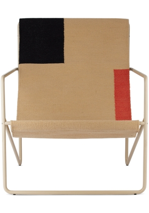 ferm LIVING Brown & Red Desert Lounge Chair