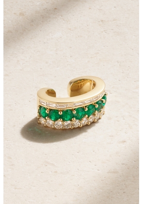 Anita Ko - Lola 18-karat Gold, Emerald And Diamond Ear Cuff - Green - One size