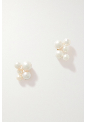 Completedworks - Universal Code Gold Vermeil Pearl Earrings - White - One size