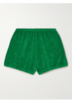 Suzie Kondi - Hera Bloomers Cotton-blend Terry Shorts - Green - x small,small,medium,large