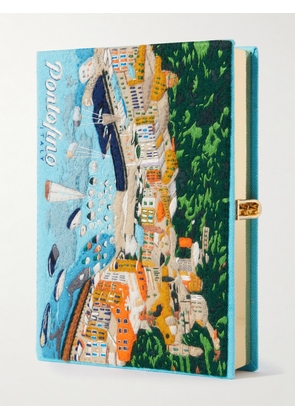 Olympia Le-Tan - Portofino Embroidered Appliquéd Canvas Clutch - Multi - One size