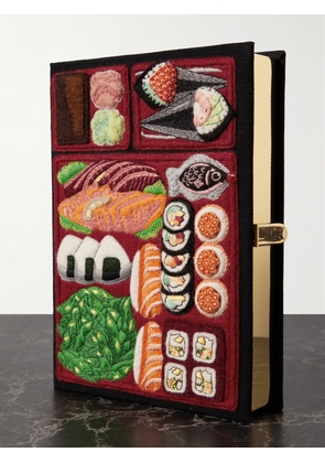 Olympia Le-Tan - + Nina Darzi Bento Box Embroidered Appliquéd Canvas Clutch - One size