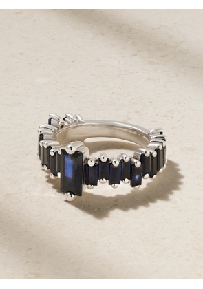 Suzanne Kalan - 18-karat White Gold Sapphire Ring - 7