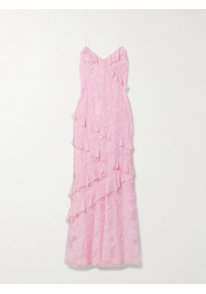 LoveShackFancy - Rialto Ruffled Georgette-trimmed Lace Maxi Dress - Pink - US00,US0,US2,US4,US6,US8,US10,US12