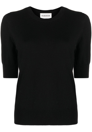 P.A.R.O.S.H. short-sleeved wool-blend blouse - Black