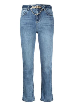 LIU JO belted cropped jeans - Blue