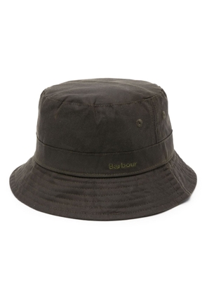 Barbour Belsay logo-embroidered cotton bucket hat - Green