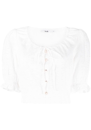 b+ab broderie-anglaise cotton top - White