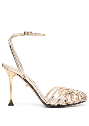 Alevì caged high-heeled stilettos sandals - Gold