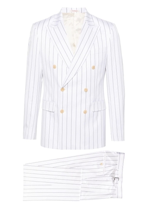 FURSAC striped doubled-breasted suit - White