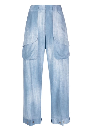 Ermanno Scervino high-waisted tapered trousers - Blue
