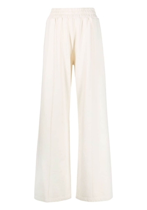There Was One wide-leg cotton-jersey track pants - Neutrals
