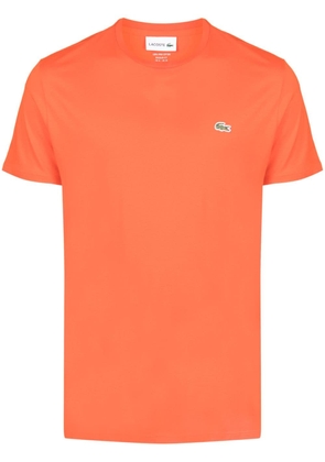 Lacoste logo-embroidered cotton T-shirt - Orange