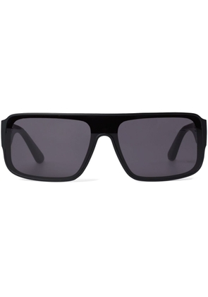 Karl Lagerfeld logo-plaque rectangle-frame sunglasses - Black