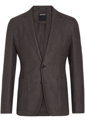 Zegna notched-lapels single-breasted blazer - Brown