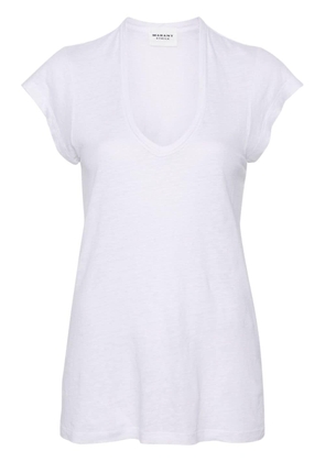 MARANT ÉTOILE Zankou linen T-shirt - White