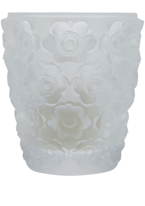 Lalique Anemones crystal candle holder - White