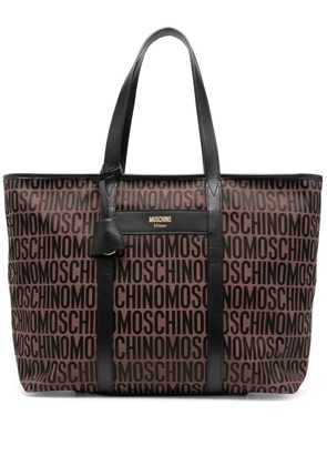 Moschino logo-print tote bag - Brown