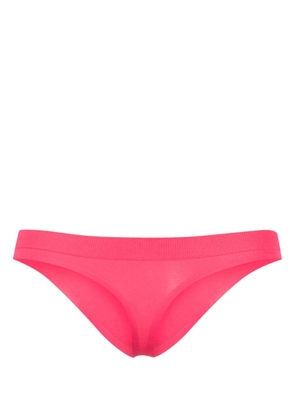 Calvin Klein logo-embossed elasticated-waist thong - Pink