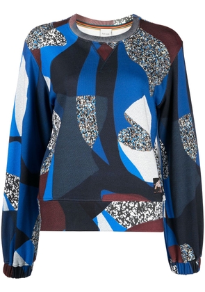 Paul Smith abstract-pattern cotton sweatshirt - Blue