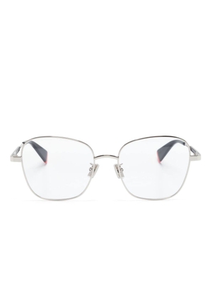 Kenzo logo-engraved square-frame glasses - Silver