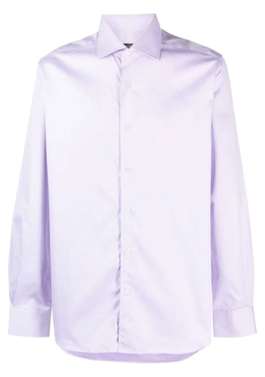 Corneliani long-sleeve cotton shirt - Purple