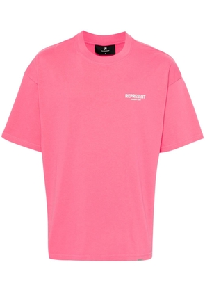 Represent logo-print cotton T-shirt - Pink