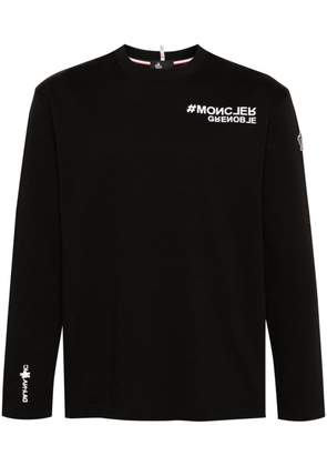 Moncler Grenoble logo-appliqué cotton T-shirt - Black