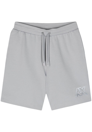 Armani Exchange logo-embossed track shorts - Grey