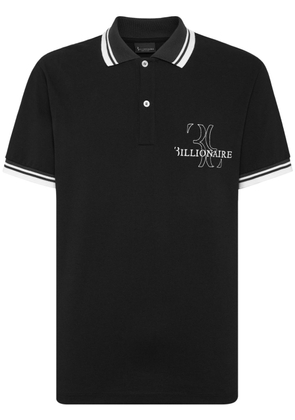 Billionaire logo-embroidered polo shirt - Black