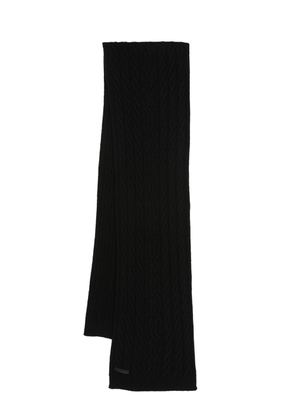 Billionaire cable-knit wool-blend scarf - Black