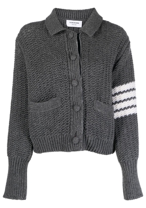 Thom Browne chunky-knit cardi-coat - Grey