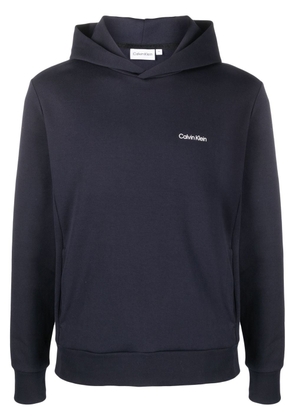 Calvin Klein logo-print detail hoodie - Blue