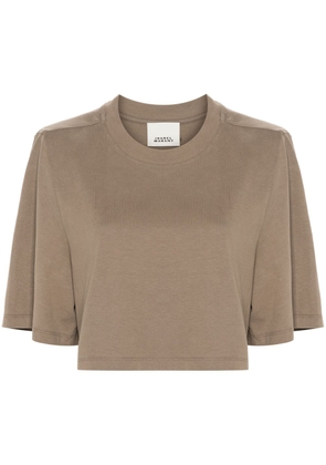 ISABEL MARANT Zaely cropped T-shirt - Green