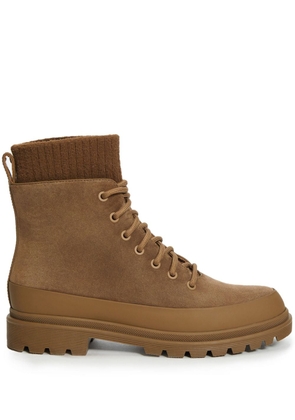 12 STOREEZ lace-up suede boots - Brown