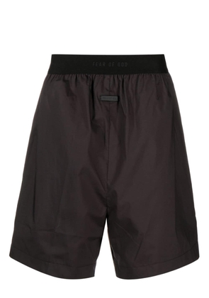 Fear Of God logo-waistband knee-length shorts - Black