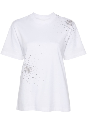 DES PHEMMES crystal-embellished T-shirt - White