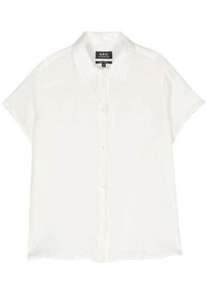 A.P.C. short-sleeved linen shirt - White
