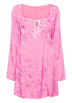Kitri Elspeth floral-jacquard minidress - Pink