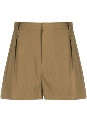 Sportmax high-waist pleated shorts - Brown
