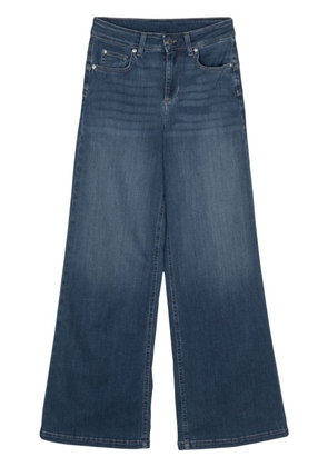 LIU JO logo-patch flared jeans - Blue
