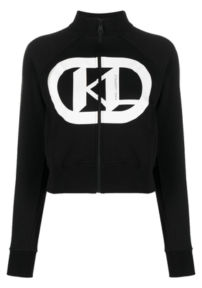 Karl Lagerfeld logo-print high-neck sweatshirt - Black